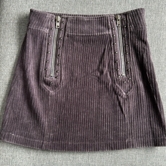 POL gray corduroy moto skirt size S - Picture 1 of 6